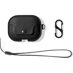 Twelve South AirSnap Pro Leather Case for AirPods Pro - Black