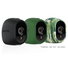 Arlo Replaceable Resistant Black Green Camouflage Silicone Skin - 3 Pack VMA1200-10000S